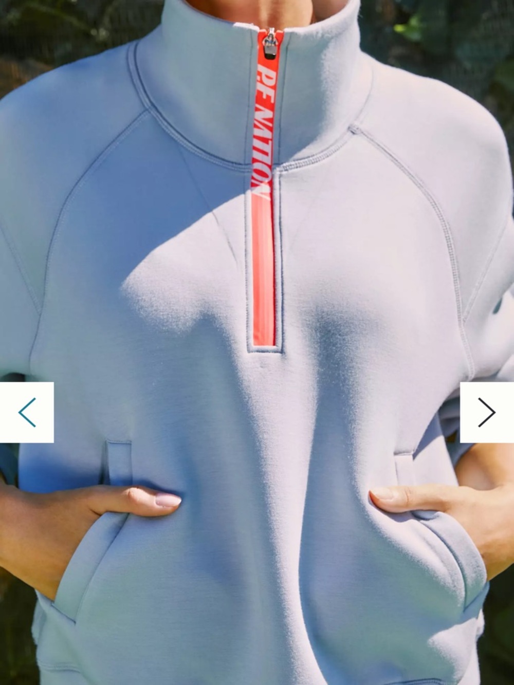 P.E Nation Half-Zip Pullover with Coral Zip Tape